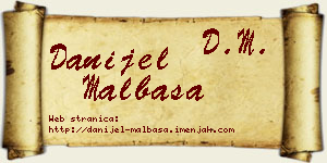 Danijel Malbaša vizit kartica